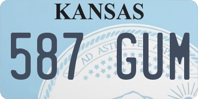 KS license plate 587GUM