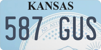 KS license plate 587GUS