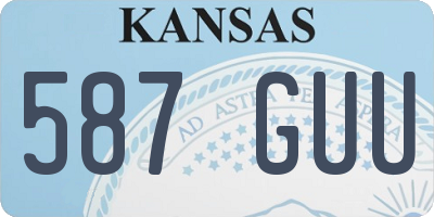 KS license plate 587GUU