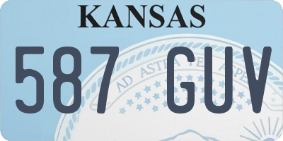 KS license plate 587GUV