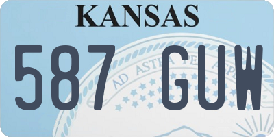 KS license plate 587GUW