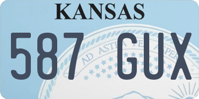 KS license plate 587GUX