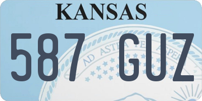 KS license plate 587GUZ