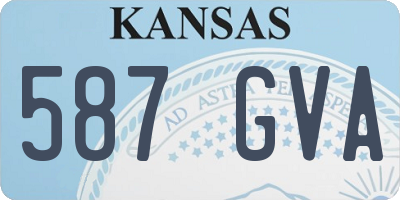KS license plate 587GVA