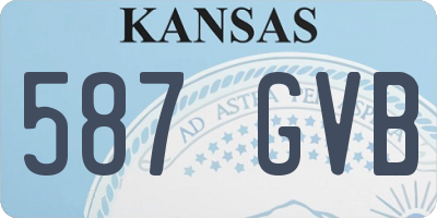 KS license plate 587GVB