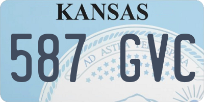KS license plate 587GVC