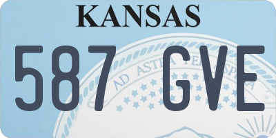 KS license plate 587GVE