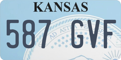 KS license plate 587GVF