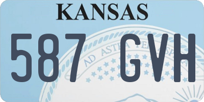 KS license plate 587GVH