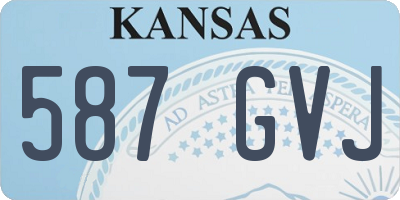 KS license plate 587GVJ