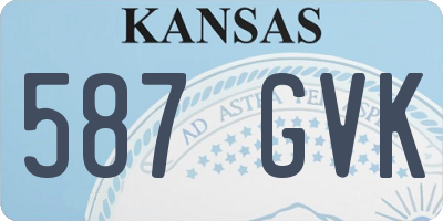 KS license plate 587GVK