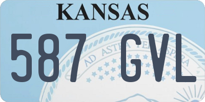 KS license plate 587GVL