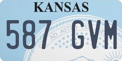 KS license plate 587GVM