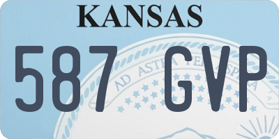 KS license plate 587GVP