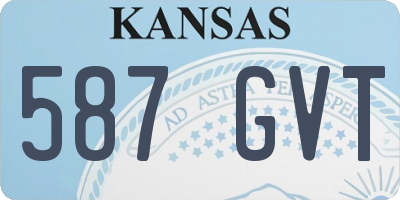 KS license plate 587GVT