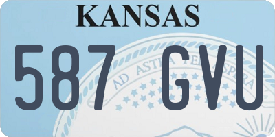 KS license plate 587GVU