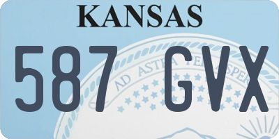 KS license plate 587GVX