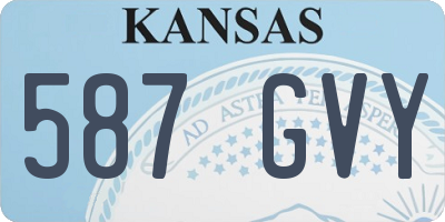 KS license plate 587GVY