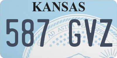 KS license plate 587GVZ