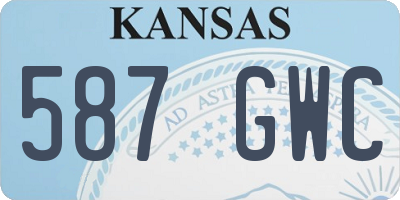 KS license plate 587GWC