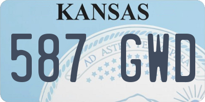 KS license plate 587GWD