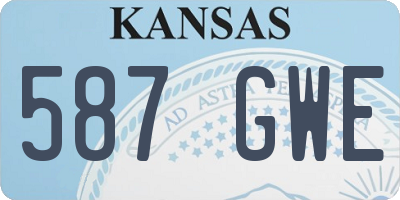 KS license plate 587GWE