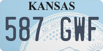KS license plate 587GWF