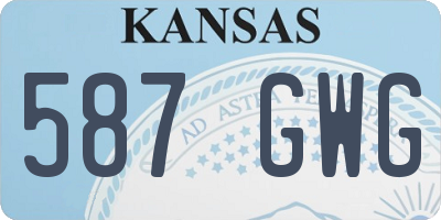 KS license plate 587GWG