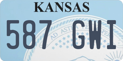 KS license plate 587GWI