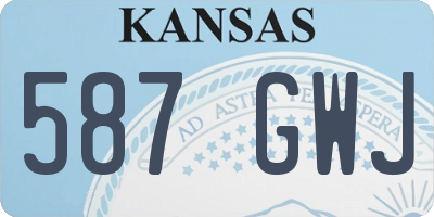 KS license plate 587GWJ