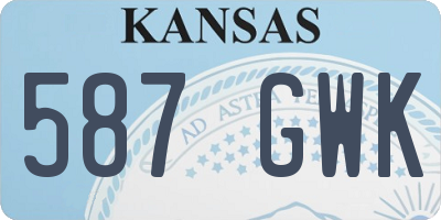 KS license plate 587GWK