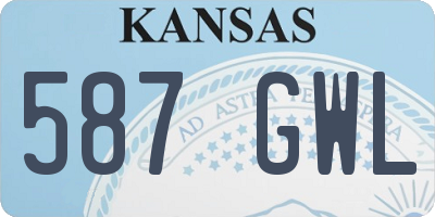 KS license plate 587GWL