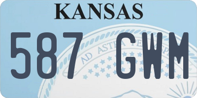 KS license plate 587GWM
