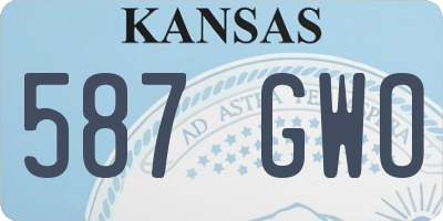 KS license plate 587GWO