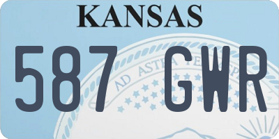KS license plate 587GWR