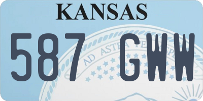 KS license plate 587GWW
