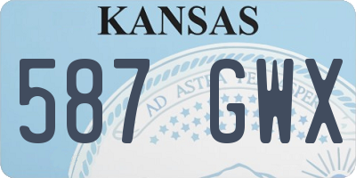 KS license plate 587GWX