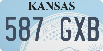 KS license plate 587GXB