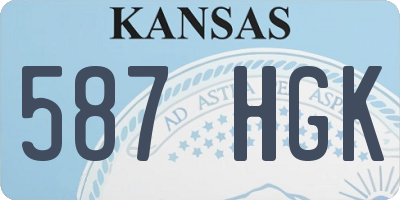 KS license plate 587HGK