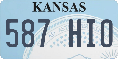 KS license plate 587HIO