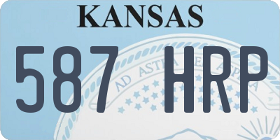 KS license plate 587HRP
