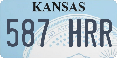 KS license plate 587HRR