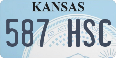 KS license plate 587HSC