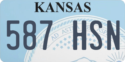 KS license plate 587HSN