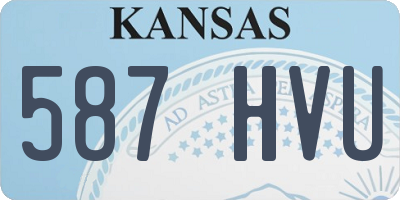 KS license plate 587HVU