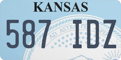 KS license plate 587IDZ