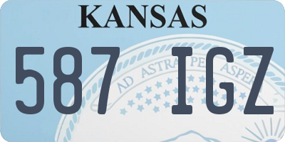 KS license plate 587IGZ