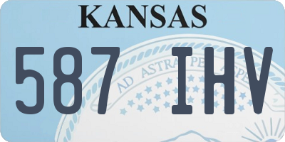 KS license plate 587IHV