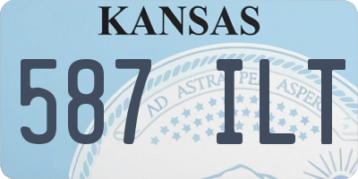 KS license plate 587ILT