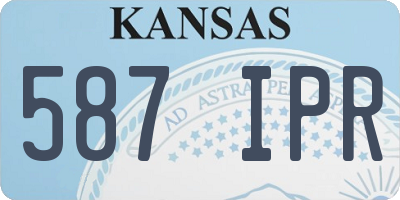 KS license plate 587IPR